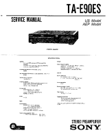 Sony TA-E90ES - Service Manual 